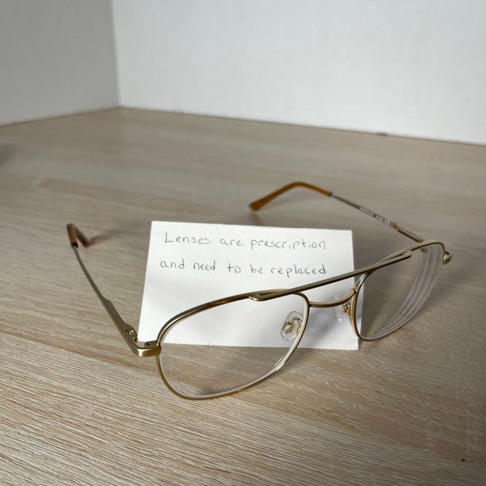 Randolph Engineering S140 FGN Eyeglasses Brushed Gold Frame Only 52-21 Japan